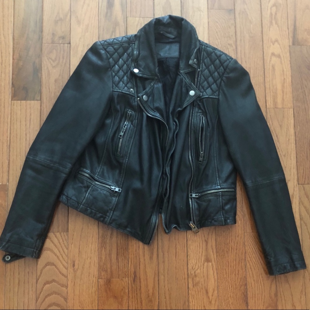 All Saints Genuine Leather Jacket